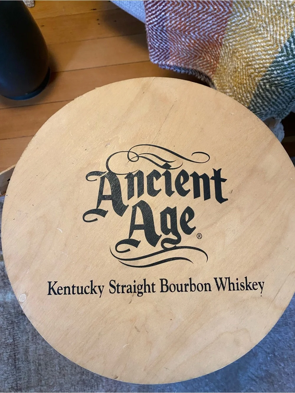 Ancient Age Kentucky Straight Bourbon Whiskey Woven Wooden Splint Basket Cooler